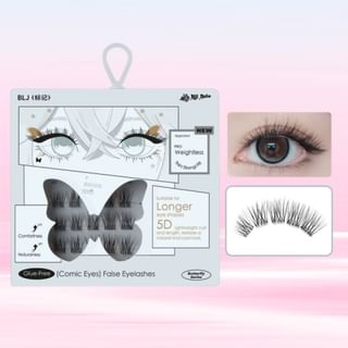 Blj - Comic Eyes Glue-Free False Eyelashes - Hd03 #Hd03 White Moon - 30 Clusters