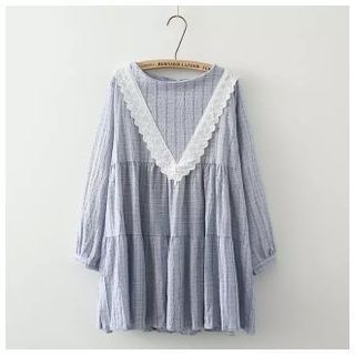 Kirito Lace Panel Long-Sleeve Tunic