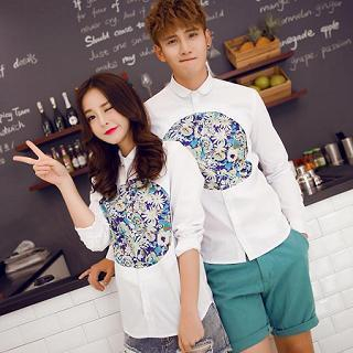 Evolu Floral Print Couple Shirt