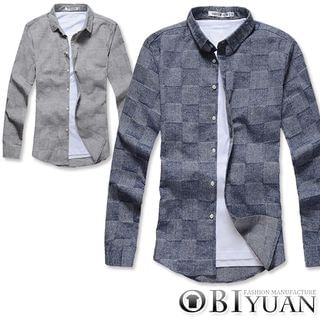 OBI YUAN Gingham Long-Sleeve Shirt