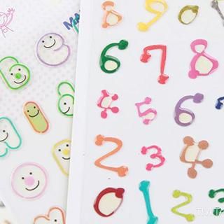 Tivi Boutique Number Lettering Puffy Sticker