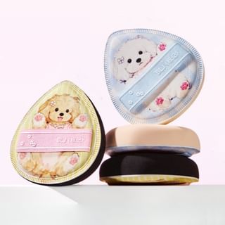 Blj - Cute Puppy Powder Puff - 2 Types #Snowball (Dry Skin) - 1Pc