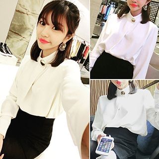 Bloombloom Stand Collar Blouse