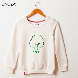 Onoza Long-Sleeve Tree-Print Top