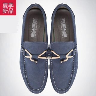 SHEN GAO Genuine-Suede String Loafers