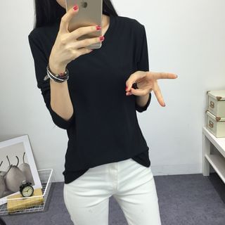 Century Girl Long-Sleeve V-Neck T-Shirt