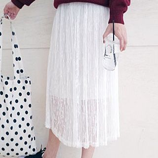 Dute High-waist Lace Inset Skirt