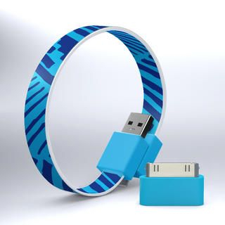 Mohzy Loop USB to Micro-USB Cable (Ocean Bar) (With Adapter) Ocean Bar - One Size