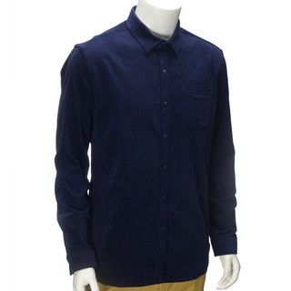 YesStyle M Buttoned-Collar Corduroy Shirt