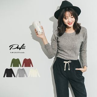 PUFII Ribbed Knit Top