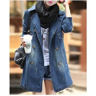 MORTION Double Breasted Denim Jacket