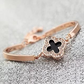 Trend Cool Rhinestone Clover Bracelet