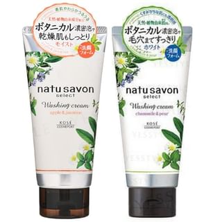 Kose - Natu Savon Select Washing Cream Chammoile & Pear - 130g