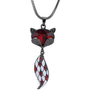 Glitglow Crystal Fox Necklace