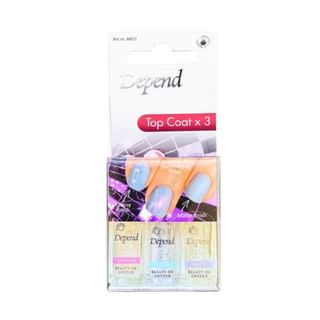 Depend Cosmetic - Nail Polish Top Coat Set 1 Set