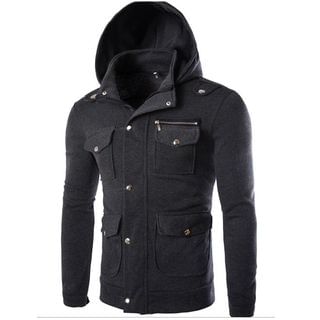 Bay Go Mall Multi-Pocket Hooded Jacket