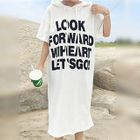 Letter Short-Sleeve Hooded Dress от YesStyle.com INT Letter Short-Sleeve Hooded Dress от YesStyle.com INT