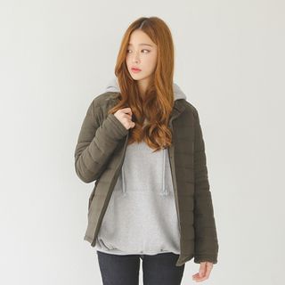 Envy Look Mandarin-Collar Padded Jacket