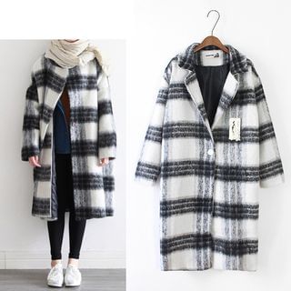 trendedge Check Button Coat