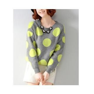 Camellia Dotted Knit Pullover