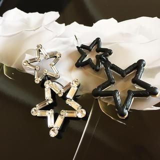 Ticoo Rhinestone Star Shape Earrings