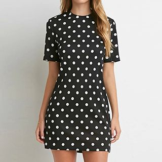 Obel Short-Sleeve Dotted Dress