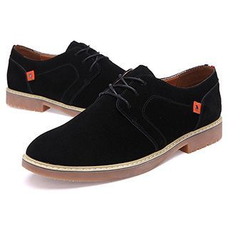 Preppy Boys Stitched Lace-Up Shoes