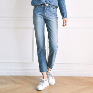 JUSTONE Washed Straight-Cut Jeans