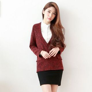 Tokyo Fashion Mock Two Piece Knit Pullover