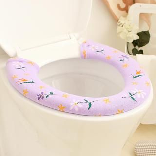 Lazy Corner Floral Toilet Cover