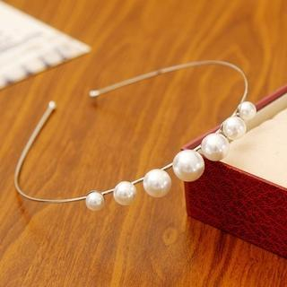 Seoul Young Faux Pearl Hairband Silver - One Size