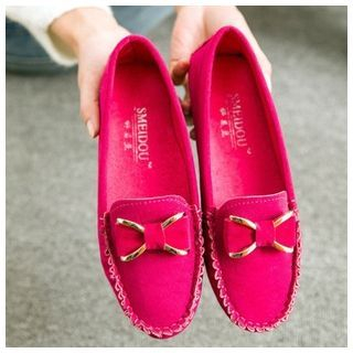 Lela Shoes Bow Accent Loafers