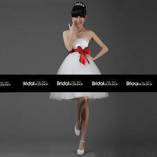Bridal Workshop Strapless Bow-Accent Party Dress