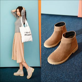 Colorful Shoes Faux Suede Ankle Boots