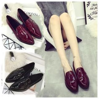 BAYO Pointy Patent Loafers