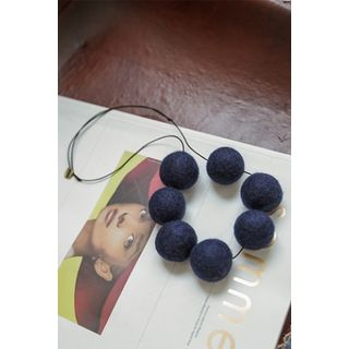 PPGIRL Knit-Ball Necklace