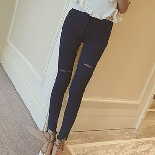 Everose Distressed Skinny Jeans