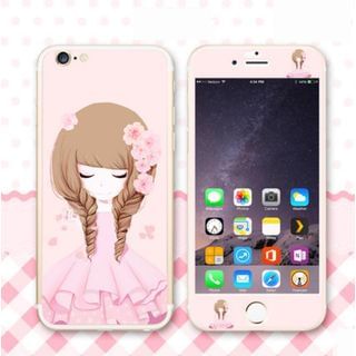 Kindtoy iPhone 6 / 6 Plus Girl Print Protective Film ( Front & Back)