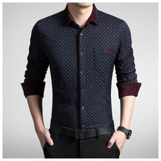 Danjieshi Dotted Long-Sleeve Shirt