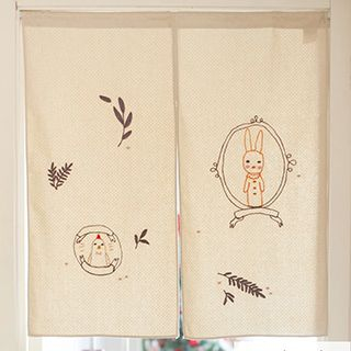 Tarobear Embroidered Half Curtain