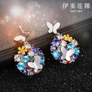 Italina Swarovski Elements Crystal Butterfly Drop Earrings