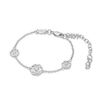 Kenny & co. 925 Silver Rabbit C. Rose Bracelet with Crystal Silver - One Size
