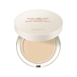 Age20's - Silky Fixing Pact Set - 2 Colors #21 Light Beige