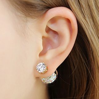 Miss Floral Double-Sided Stud Earrings