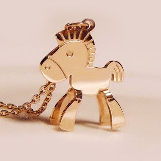 Nanazi Jewelry Horse Necklace Rose Gold - One Size