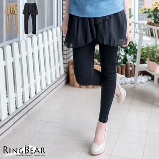 RingBear Inset Layered Skirt Leggings