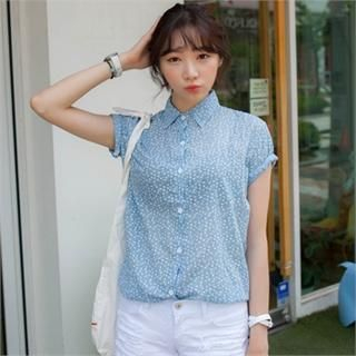 2fb Short-Sleeve Floral-Patterned Shirt
