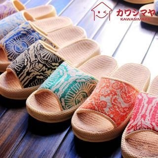 Kawa Simaya Printed Linen Slippers