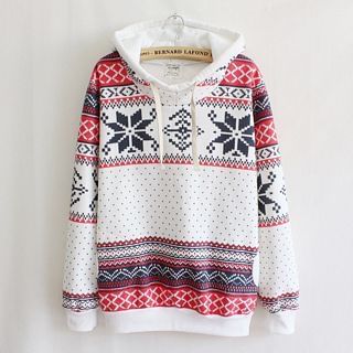 Maymaylu Dreams Snowflake Print Hoodie