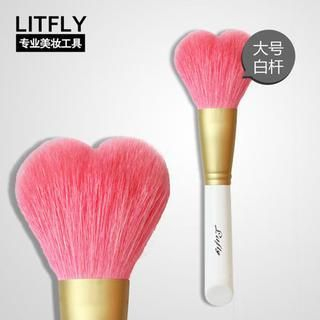 Litfly Heart-Shape Powder Brush (White) 1 pc